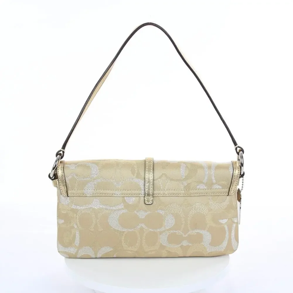 Coach Vintage Y2K Signature Gold Metallic Bag